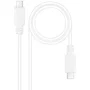 Nanocable Cable USB 2.0 USB-C a USB-C de 1 metro, Blanco